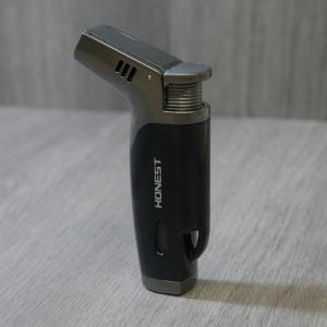 Honest Dentdale Twin Jet Flame Cigar Lighter - Black (HON133)
