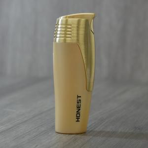 Honest Tyne Jet Flame Cigar Lighter - Gold (HON179)