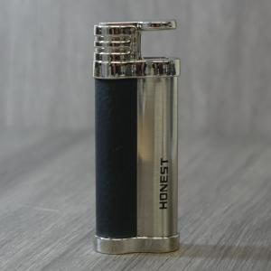 Honest Pine Jet Flame Cigar Lighter - Black & Silver (HON180)