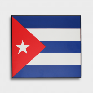Cuban Flag Matte Finish Humidor - 20 Capacity