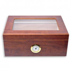 Angelo Matte Brown Liverpool Humidor - 40 Cigar Capacity