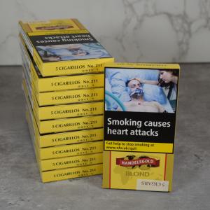 Handelsgold Cigarillos Blond - 10 Packs of 5 (50 Cigars)