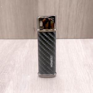 Honest Carroll Cigar Lighter - Black & Gunmetal Jet Lighter (HON219)