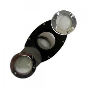 Rounded Chrome and Black Double Blade Cigar Cutter