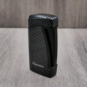 Cigarism Jet Flame Cigar Lighter & Punch Cutter - Carbon Fibre Black - End of Line