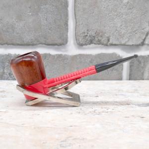 Jemar Principe Albert Kennedy 6mm Filter Red & Dark Wood Fishtail Pipe (JM208)