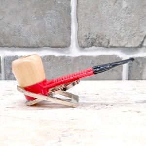 Jemar Principe Albert Kennedy 6mm Filter Red & Light Wood Fishtail Pipe (JM209)