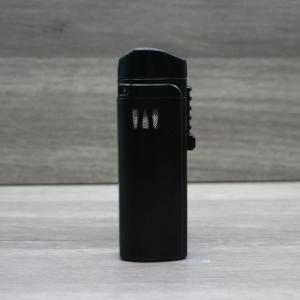 Eurojet Triple Jet Lighter with Punch, Window & Cigar Rest - Black