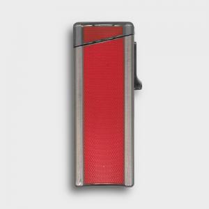 Eurojet Jet Lighter with Punch Cut and Rest - Gunmetal & Red
