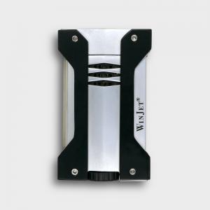 Winjet Torch Jet Lighter - Satin Chrome & Black