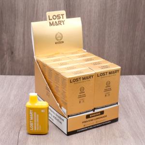 Lost Mary BM600s Gold Edition Disposable Vape Bar - Pina Kiwi Lemonade - 10 Pack