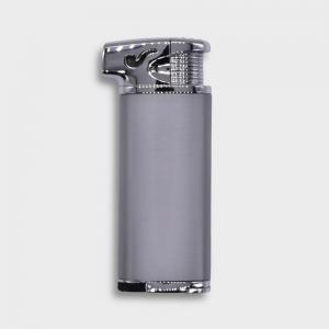 Eurojet Soft Flame Pipe Lighter With Tamper - Silver & Chrome