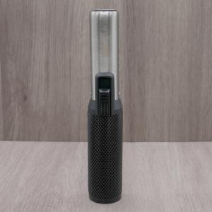 Eurojet Tube Single Jet Lighter - Black & Silver