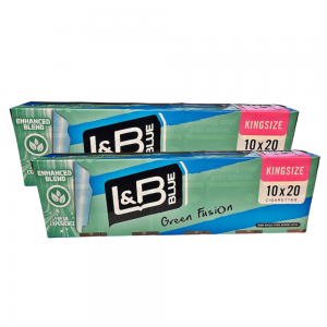 Lambert & Butler Blue Green Fusion (Formerly Fusion) Kingsize - 20 packs of 20 cigarettes (400)