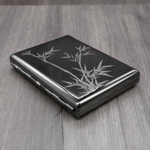 Honest Leaf Print Cigarette Case with Detachable Windproof Lighter