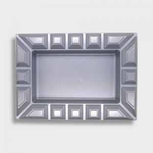 Mantis Mesa Rectangular Ashtray - Silver - 16 Cigar Rests