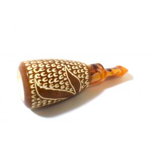 Meerschaum Cigar Holder Brown Tree Pattern - 50 Ring Gauge (MEER165)