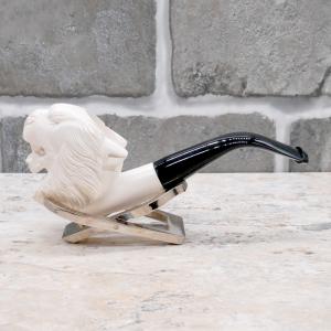 Meerschaum Small Panther Bent Fishtail Pipe (MEER354)