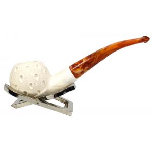 Meerschaum Standard Apple Lattice Bent Fishtail Pipe (MEER64)