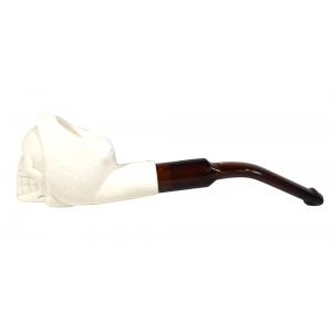 Meerschaum Mini Grim Reaper Bent Fishtail Pipe (MEER80)