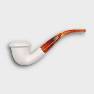 Meerschaum Standard Calabash Smooth Bent Fishtail Pipe (MEER71)