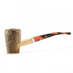 Corn Cob Blaze Orange Elf Cobbit Pipe - Orange & Black