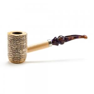 Corn Cob Louis Bent Pipe - Purple Stem