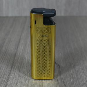 Matteo Gold Turbo Red Flame Refillable Jet Lighter