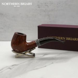 Northern Briars Bruyere Premier ELX Bent Banded Billiard 9mm Fishtail Pipe (NB185)