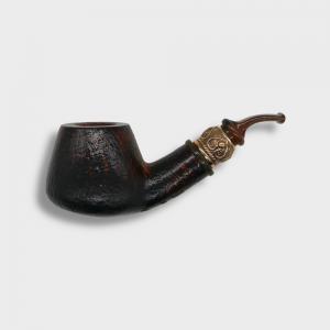 P Jeppesen Boutique gr 3 Rusticated Bronze 9mm Bent Fishtail Pipe (NEER411)