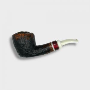 P Jeppesen IDA Handmade gr 3 Rusticated Bent 9mm Filter Fishtail Pipe (NEER423)