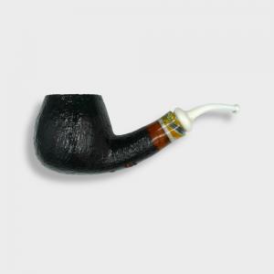P Jeppesen IDA Handmade gr 3 Rusticated Bent 9mm Filter Fishtail Pipe (NEER427)