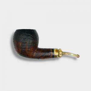 P Jeppesen IDA Handmade gr 3 Rusticated Bent 9mm Filter Fishtail Pipe (NEER431)
