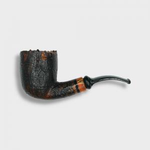 P Jeppesen IDA Handmade gr 3 Rusticated Bent 9mm Filter Fishtail Pipe (NEER433)
