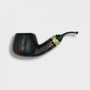 P Jeppesen IDA Handmade gr 3 Rusticated Bent 9mm Filter Fishtail Pipe (NEER434)