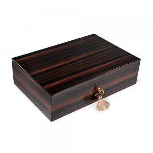 Elie Bleu Macassar Ebony Humidor - 110 Cigar Capacity