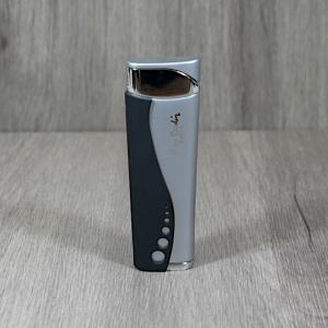 Pierre Cardin Soft Flame Lighter - Silver & Black (End of Line)
