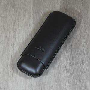 Zino XL-2 Leather Case - Fits 2 Cigars - Black