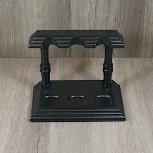Chacom Wooden 3 Pipe Stand - Matte Black
