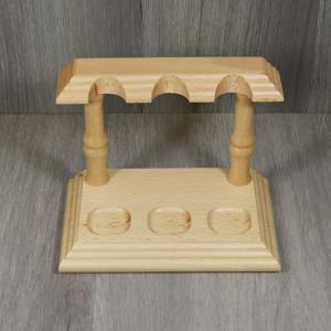 Chacom Wooden 3 Pipe Stand - Natural