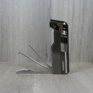 Honest Penryn Pipe Lighter with Pipe Tool - Gunmetal (HON91)