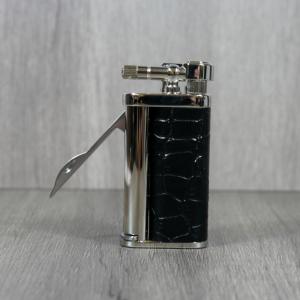 Tsubota Pearl - Eddie Pipe Lighter with Tool - Black Leather