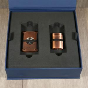 ST Dupont Minijet Lighter & Cigar Cutter Set - Brushed Copper (End of Line)