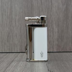 Savinelli Lacquered Pipe Lighter - White (End of Line)