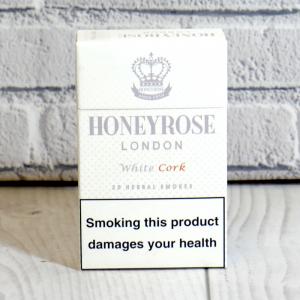 Honeyrose London White Cork Flip Top - 1 Pack of 20 Herbal Cigarettes (20)