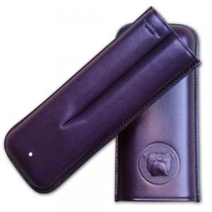 Dunhill Bulldog Cigar Case Corona Extra - Purple - Fits 2 Cigars