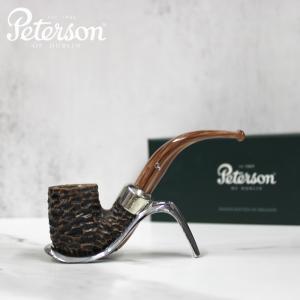 Peterson Derry Rustic 338 Coffee Nickel Mounted Fishtail Pipe (PE1602)