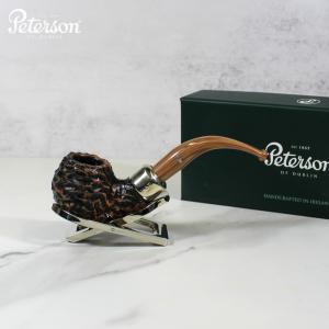 Peterson Derry Rustic 03 Nickel Mounted 9mm Filter Fishtail Pipe (PE1693)