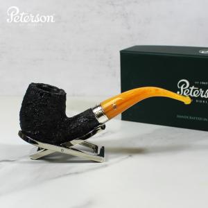 Peterson Rosslare 69 Rustic Silver Mounted Fishtail Pipe (PE1695)