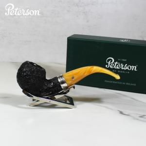 Peterson Rosslare 03 Rustic Silver Mounted Fishtail Pipe (PE1703)